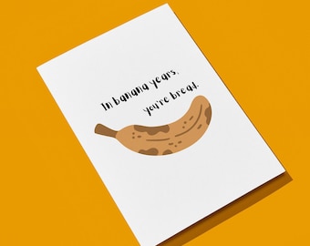 Banana Bread Birthday Card