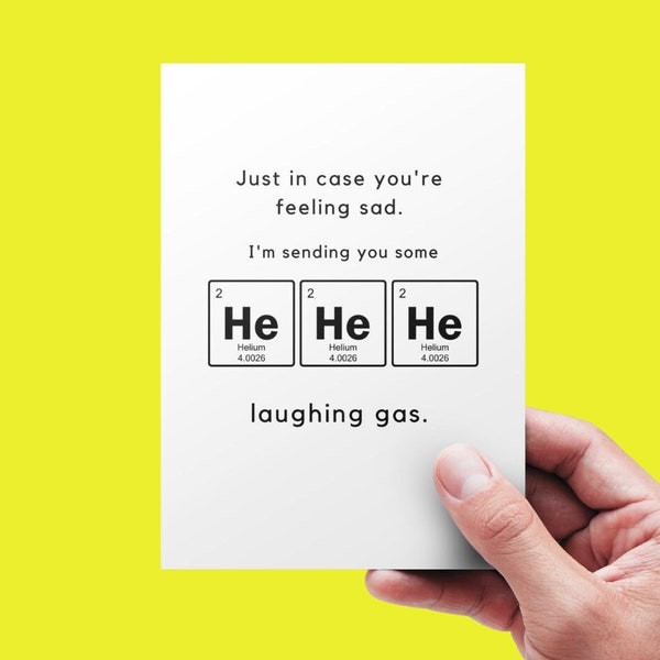 Süße Druckbare Karte 10x15 ""Laughing Gas"""