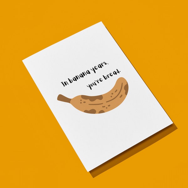 Banana Bread Birthday Card