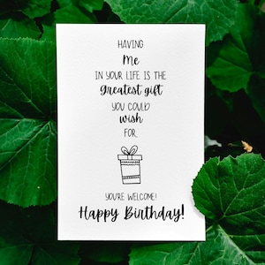 Tenerme en tu vida es el mejor regalo que podrías desear, tarjeta de cumpleaños, descargable, imprimible, tarjeta