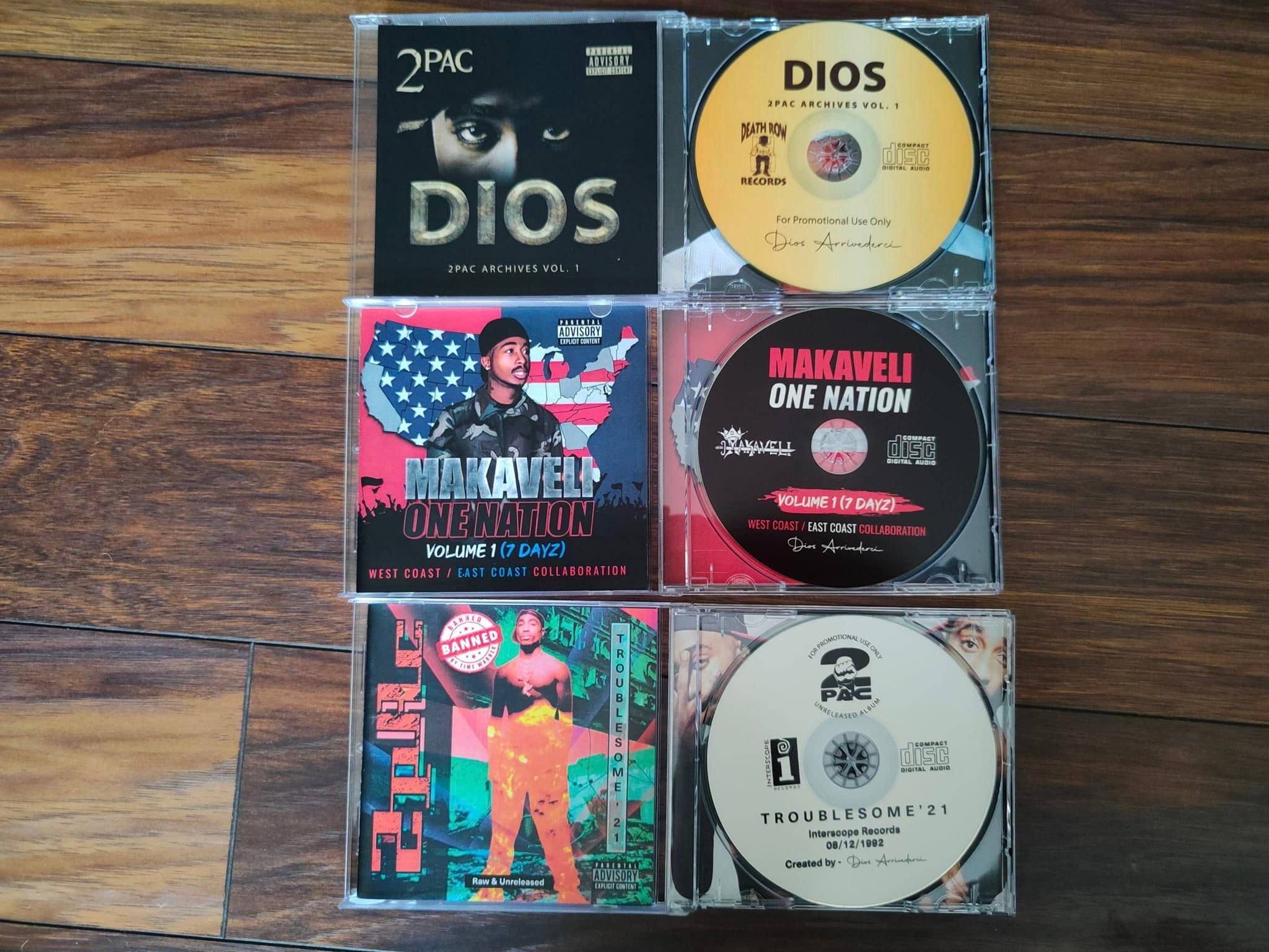 Set of 2pac Unreleased Albums - Troublesome '21, One Nation and Set of 2pac Unreleased Albums - Troublesome '21, One Nation and