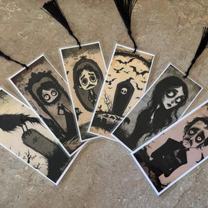 6 Bookmark Set Edgar Allan Poe  Spooky gothic