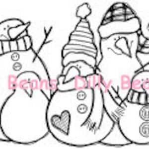 Snowmen digital stamp #320 INSTANT DOWNLOAD