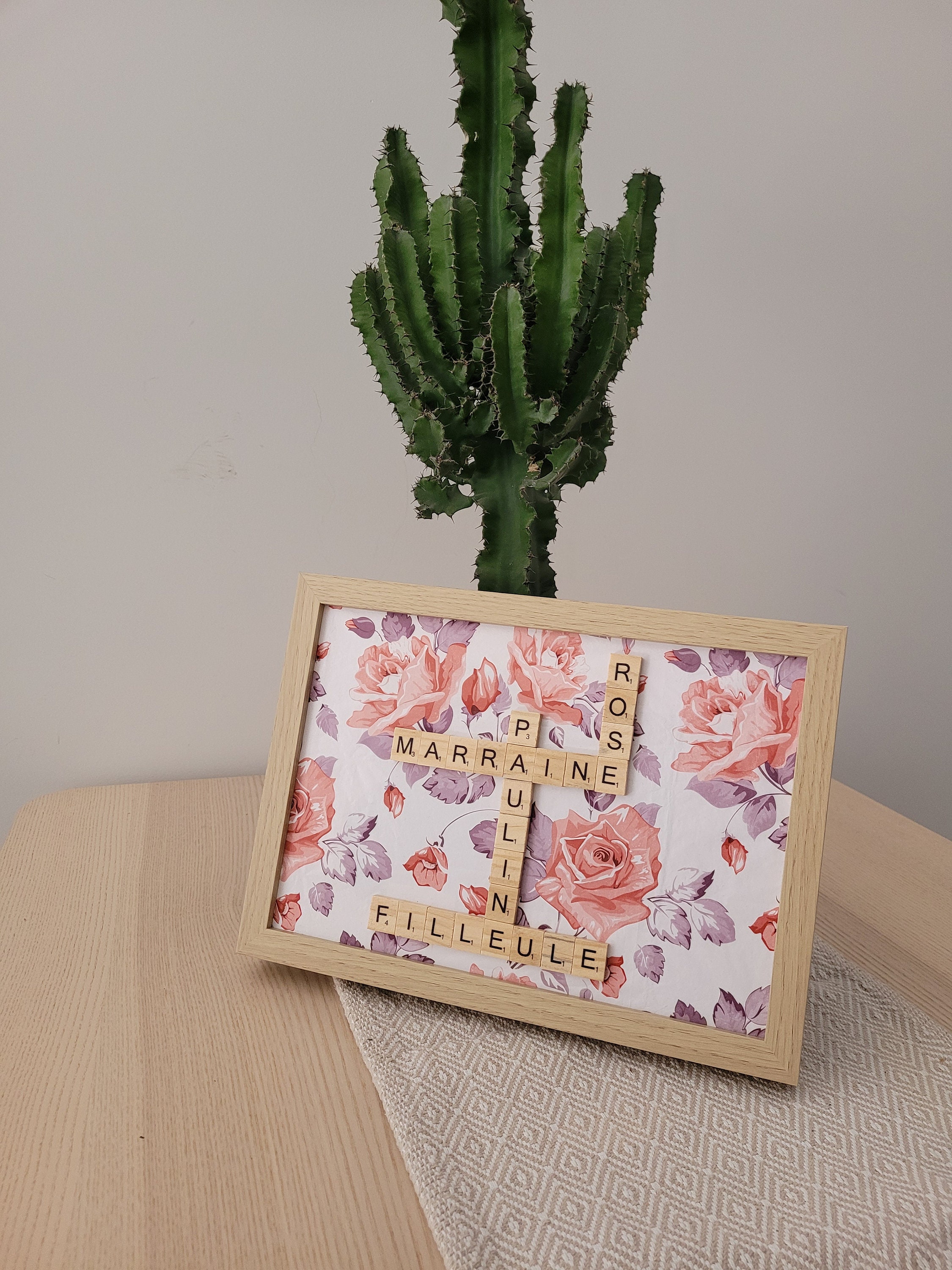 Cadre Lettres Scrabble Personnalisable