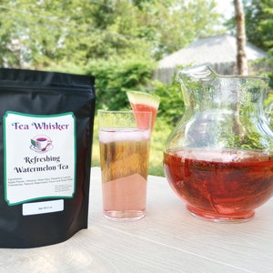 Refreshing Watermelon, 100% All Natural, Gourmet, Loose Leaf Tea, Kid Friendly, Caffeine Free, Great Iced or Hot