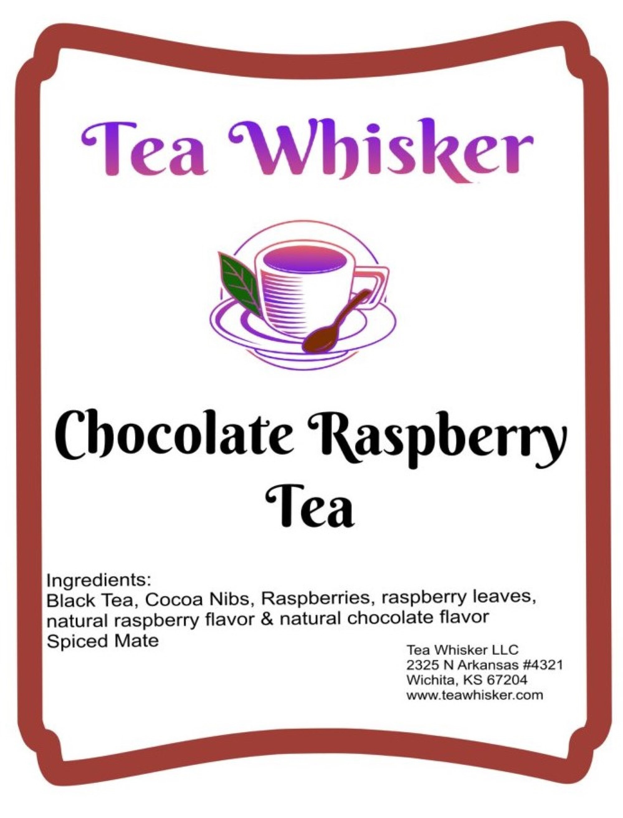 Chocolate Raspberry Tea Bags Chocolate Raspberry Tea, 100% All Natural, Gourmet Black Dessert Loose ...
