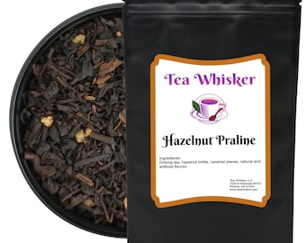 Hazelnut Praline, Gourmet Dessert Tea, Loose Leaf Oolong Tea, Contains Caffeine