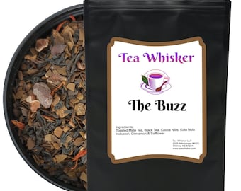 The Buzz: Mate & Black Loose Leaf Tea - High Energy Blend