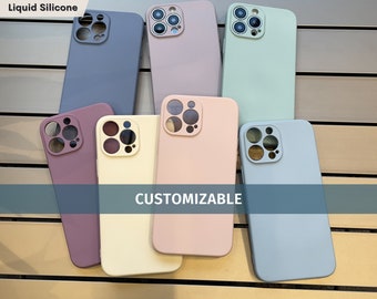 En silicone pour iPhone 15, coque iPhone 14, coque iPhone 13, coque iPhone 12, coque iPhone 11 Pro Max