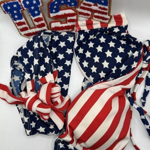 4th Of July America Print Bikini, American Flag Swimwear, Stars and Stripes Swimsuit, USA Print Swimsuit, America Print Swim