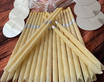 Ear Care Kit: 20 Wax Removal Candles, Cotton Swabs, and Protective Discs
