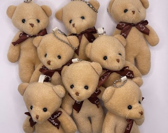 15 pcs teddy bears soft plush toy light brown wedding birthday party favor toys for craft handmade baby shower bouquet from bears