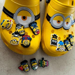 12 Pcs Minions Shoe Charms Despicable Me Yellow Clips Bundle Set