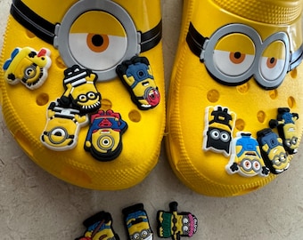 12 Pcs Minions Shoe Charms Despicable Me Yellow Clips Bundle Set