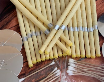 Handcrafted Beeswax Ear Wax Removal Kit, 20 Candles