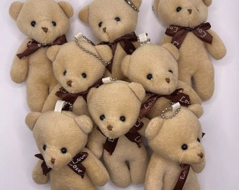 24 Pieces Teddy Bear Soft Plush Toys For Flower Bouquet Baby Shower Wedding
