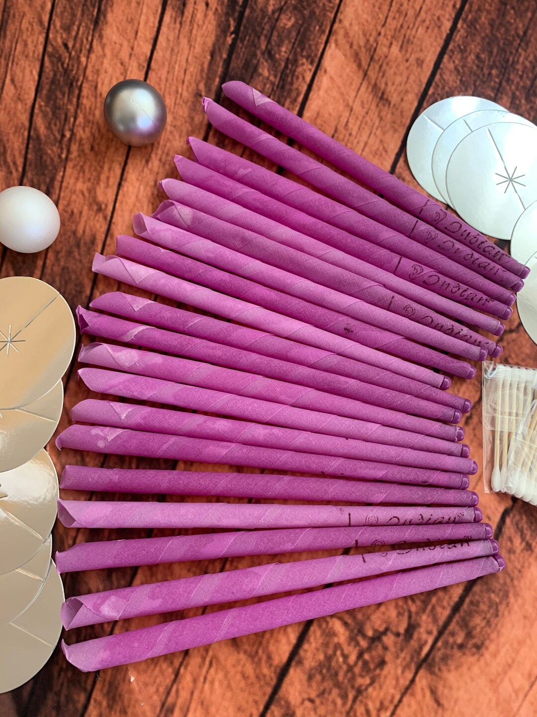 20 Pcs Ear Wax Removal Candles Purple Lavender Set Handmade Ear Candle
