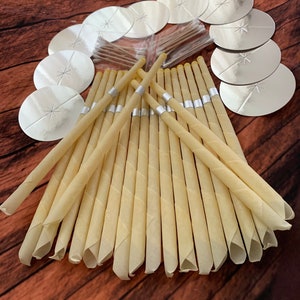 20 Pcs Ear Wax Removal Beeswax Candles Ear Candles Handmade Muslin Set Ear Candle Earwax Ear Cleaner Candle Earwax Remover Ear Cleaning Tool image 1