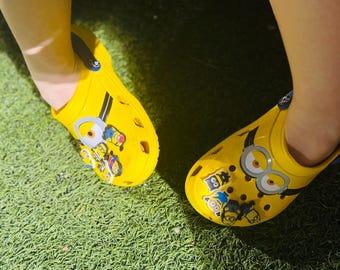 12 Pcs Minions Shoe Charms Despicable Me Yellow Clips Bundle Set