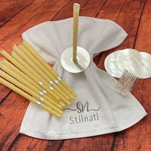 10 Pcs Ear Candles And Towel Stilnati For Ear Candling Treatment Set