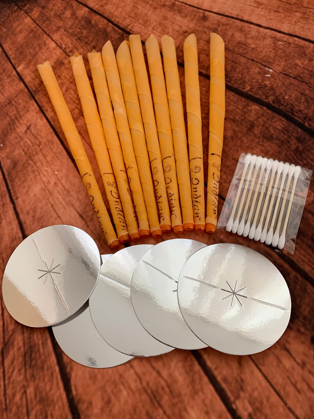 10 Pcs Orange Ear Wax Removal Candles Beeswax Candles Ear Candle Set Handmade Etsy