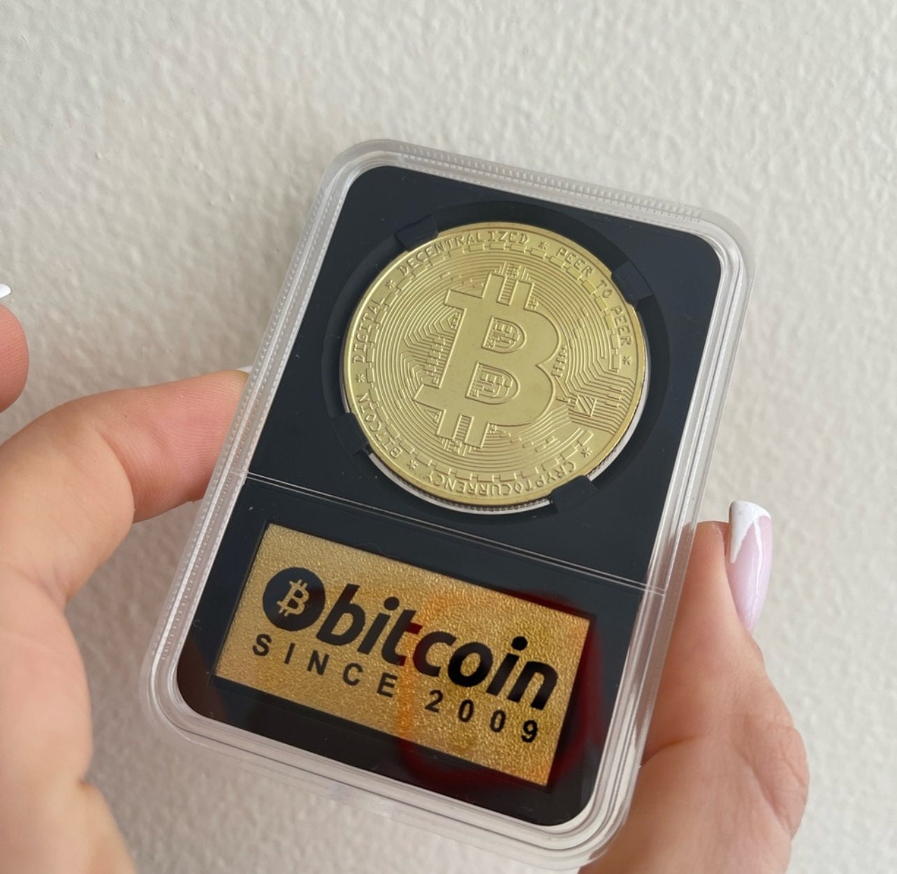 Moneda Conmemorativa Bitcoin Bitcoin Físico De Edición Limitada Con Estuche  De Exhibición - Moneda Coleccionable De Criptomoneda Oro 24k Puro