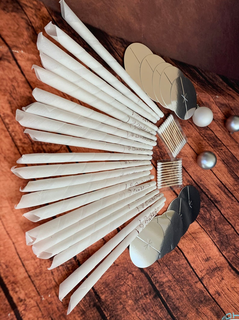 20 Ear Wax Removal Beeswax Ear Candles Ear Candle Set White Etsy