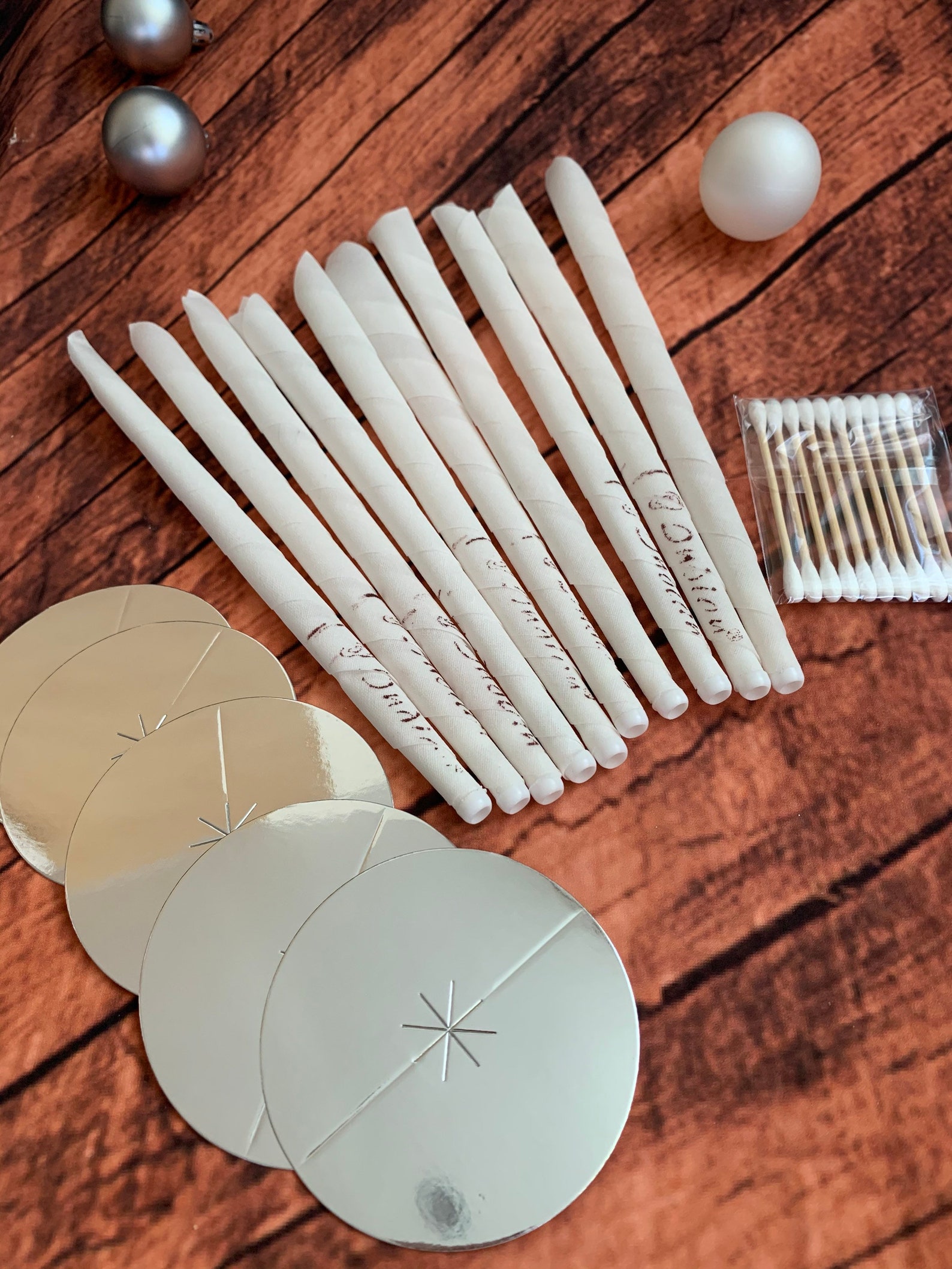 10 Pcs White Mint Ear Candle Beeswax Ear Candles Wax Removal Set