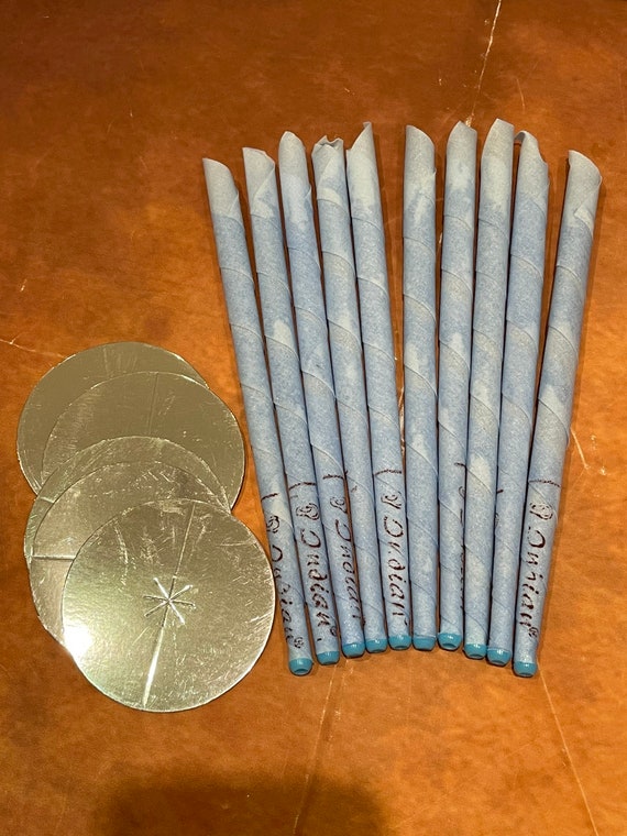 10 Pcs Blue Ear Wax Removal Candles Beeswax Set Etsy