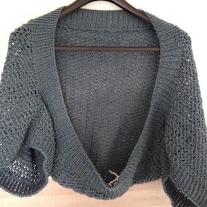 Soul warmer, cardigan, women, hand crocheted, wool jacket, knitted poncho, women&#39;s short cardigan, crocheted jacket, size 37/38