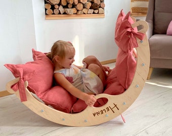 PRONTO A SPEDIRE! Arco da arrampicata con cuscino Palestra per arrampicata per bambini Montessori Scalatore Triangolo da arrampicata+Arco+Rampa Kletterdreieck Kletterbogen