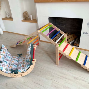 MEILLEURE OFFRE Triangle d'escalade, arche et rampe d'escalade, ensemble d'escalade, salle d'escalade pour tout-petits, grimpeur Montessori, Kletterdreieck, Kletterbogen image 6