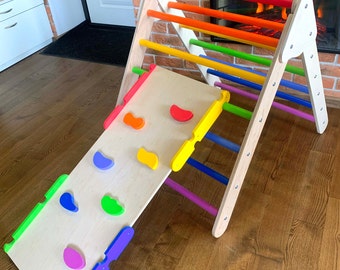 Indoor playground,climbing triangle,climbing arch,montessori baby gym,toddler climbing gym,kletterbogen,montessori climbing,pickler dreieck