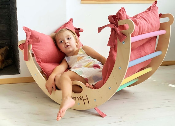 Climbing Arch with Pillow, Montessori rocker