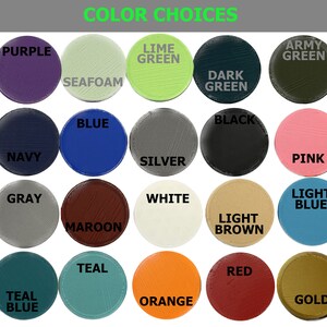 Peut inclure: Tableau de choix de couleurs avec 18 couleurs diff&eacute;rentes, dont le violet, le vert lime, le vert d'eau, le bleu, le marine, l'argent, le gris, le blanc, le marron, le bleu sarcelle, l'orange, le vert fonc&eacute;, le noir, le brun clair, le rouge, le vert arm&eacute;e, le rose et le bleu clair.