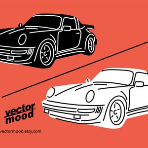 Modelkit voor autokunst voor T-shirts. Set van vector eps-svg-formaat kunst