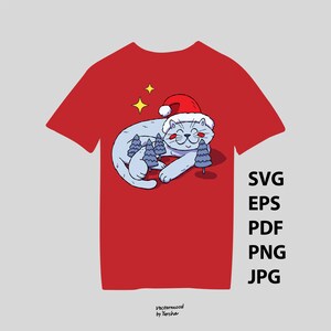 Katze Weihnachtsmütze svg