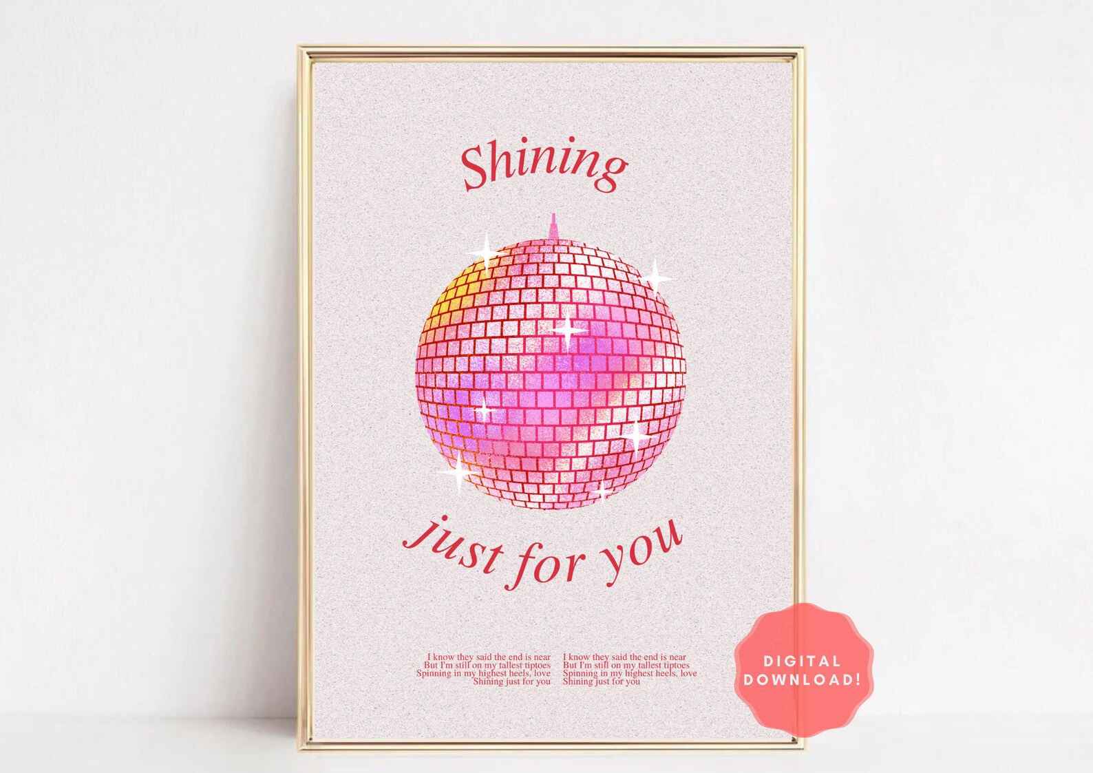 Taylor Swift Mirrorball Poster Digital Download Digital Etsy Australia