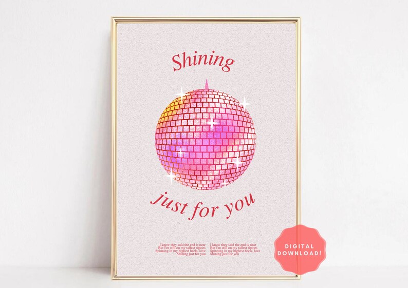 Taylor Swift Mirrorball Poster Digital Download Digital Etsy India