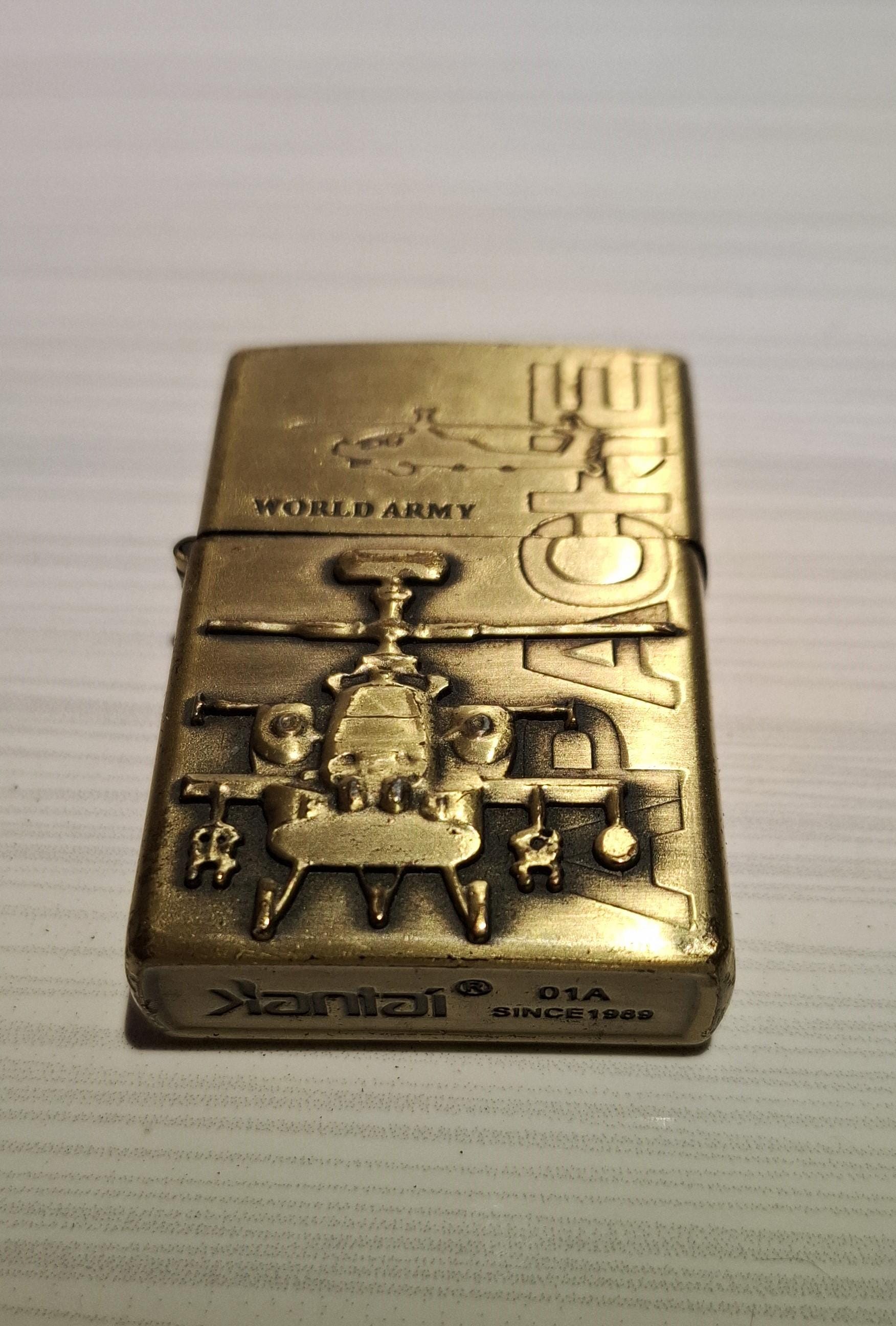 Vintage Kantai Militaria Style Windproof Brass Pocket Petrol