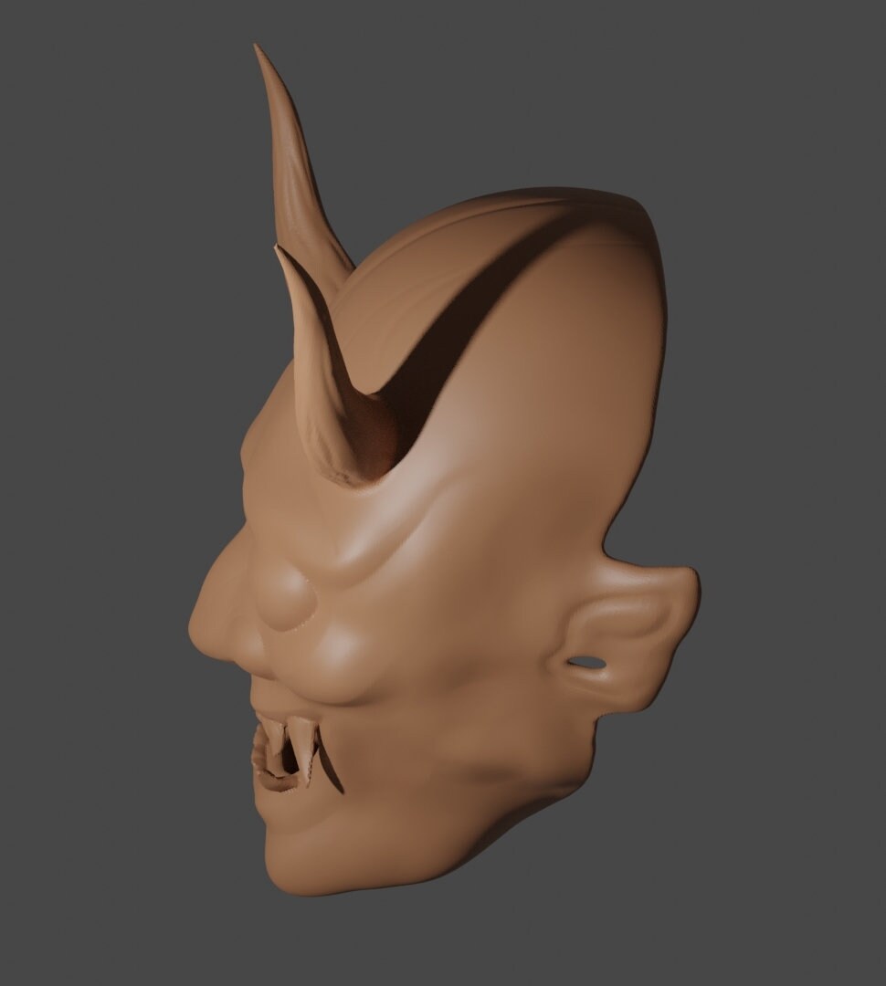 Hannya Mask STL File Etsy