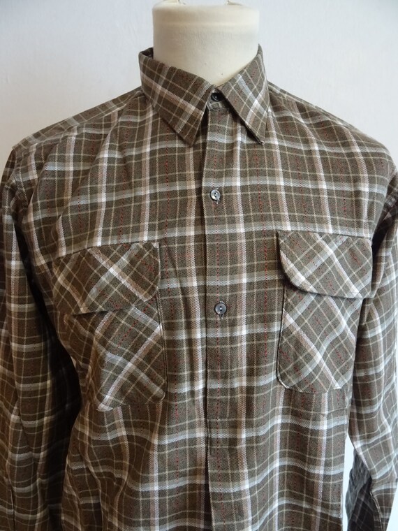 Vintage French chore shirt 1950s 50s Kidur workwe… - image 3