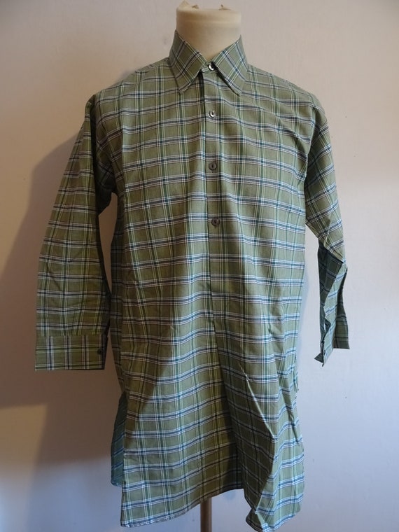 Vintage French chore shirt 1950s 50s workwear smo… - image 3