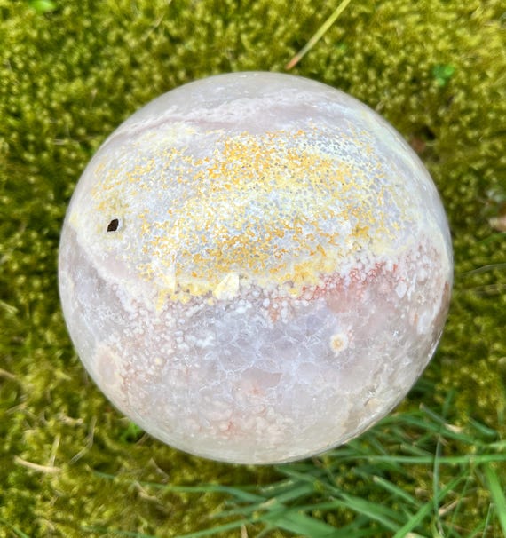 ドゥルージー ピンク アメジスト フラワー アゲート スフィア 1.2kg