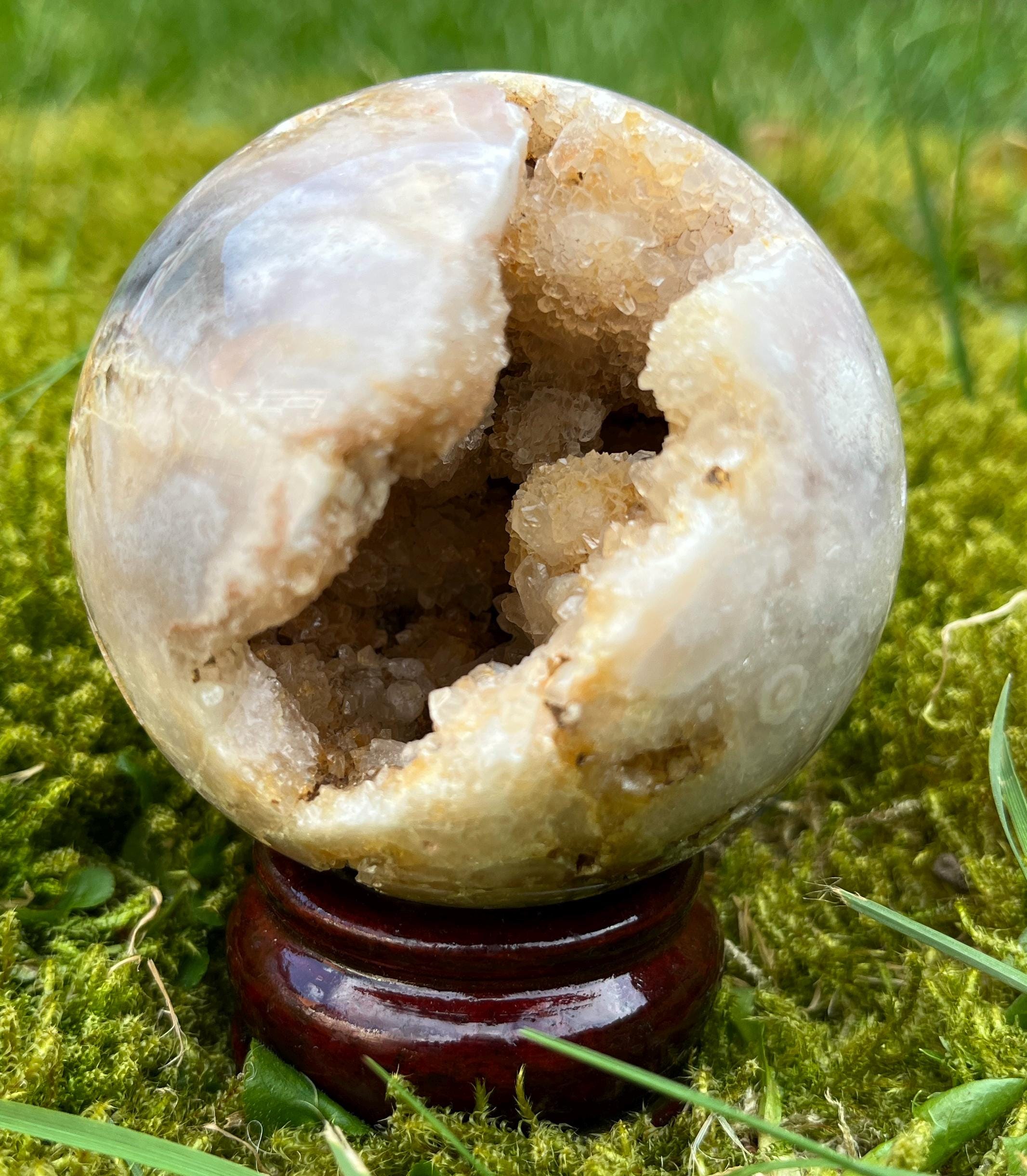 ドゥルージー ピンク アメジスト フラワー アゲート スフィア - Etsy 日本