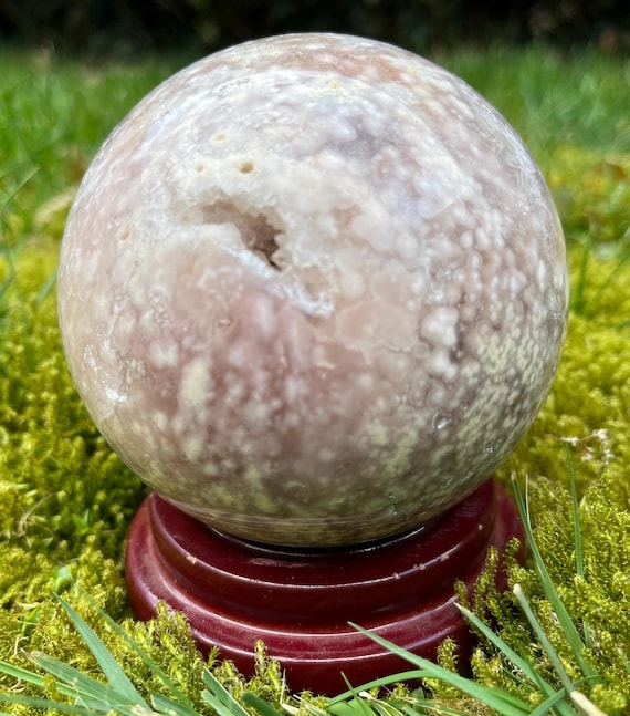 ドゥルージー ピンク アメジスト フラワー アゲート スフィア 1kg