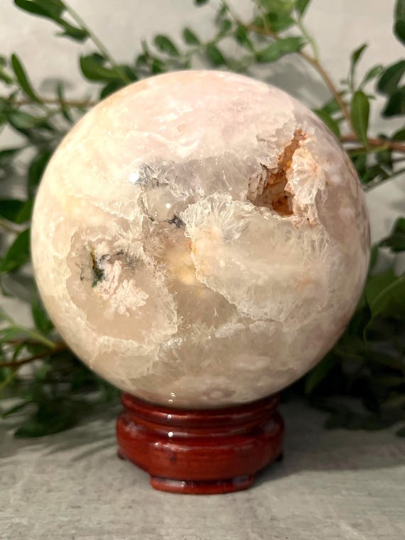 ドゥルージー ピンク アメジスト フラワー アゲート スフィア 1.4kg