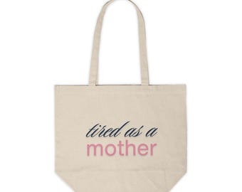 Moe als een moeder canvas boodschappentas, grappige draagtas, cadeau moeder, moederdagcadeau, milieuvriendelijke, herbruikbare tas, cadeau nieuwe baby