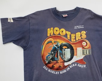 Vintage Harley x Hooters Ride-In Bike Show Shirt