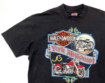 Vintage Harley Davidson 'The York Museum Tour' 1992 shirt Sized XL
